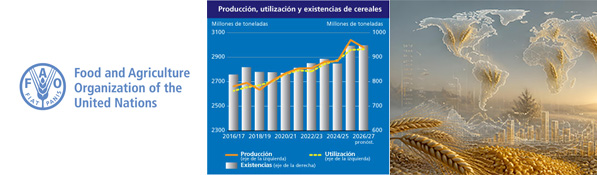 Infome FAO de oferta y demanda de cereales del 4 de septiembre de 2026